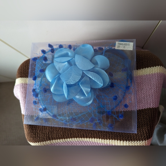 New Blue Floral Fascinator - Picture 6 of 8